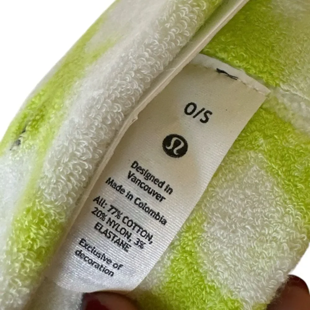 LULULEMON ATHLETICA Neon Cotton Terry Sweatband NWT
